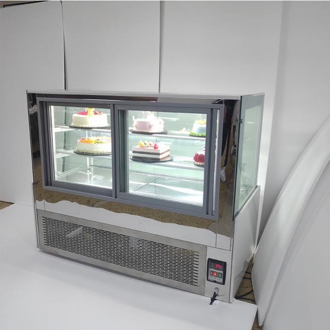 650W διπλός στρώματος γυαλιού ψυκτήρας ψυγείων κέικ εμπορικός 1