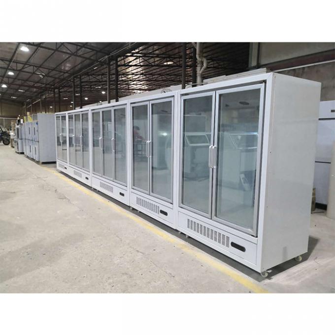 εμπορικό ψυγείο επίδειξης γυαλιού δοχείων ψύξης πορτών γυαλιού 1600L 800W 0
