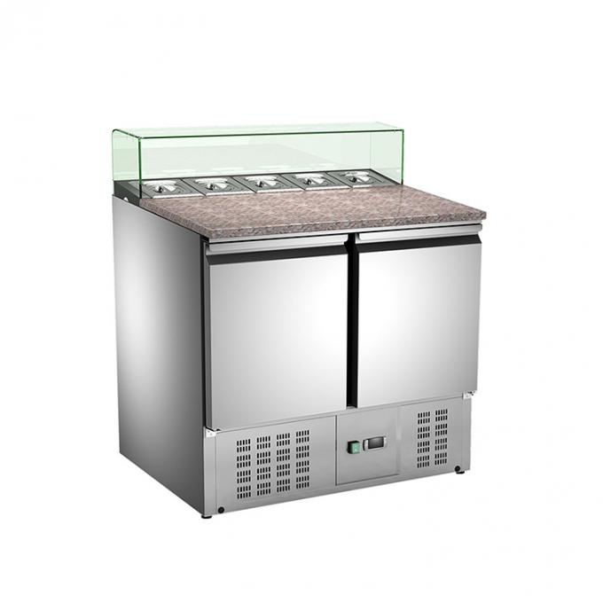 R134A εμπορικός εξοπλισμός ψύξης επιτραπέζιων ψυγείων προετοιμασιών πιτσών 0