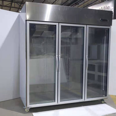 Αερόψυξη 650W 3 όρθιο ψυγείο πορτών γυαλιού πορτών