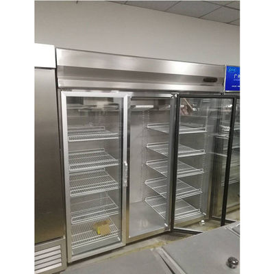 Αερόψυξη 650W 3 όρθιο ψυγείο πορτών γυαλιού πορτών