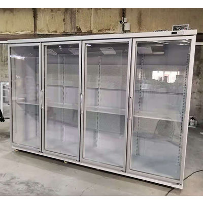 Εμπορικός φραγμός 2500L 4 όρθιο ψυγείο ποτών πορτών γυαλιού