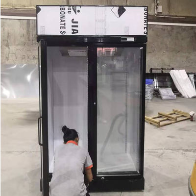SABER 1000L δύο όρθιος συμπιεστής Embraco ψυγείων πορτών γυαλιού