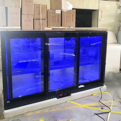 3 πόρτα 330L κάτω από το αντίθετο ψυγείο φραγμών με το μπλε φως