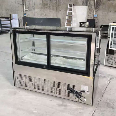 860W 3 σειρά 5ft ορθογώνιο ψυγείο επίδειξης αρτοποιείων με τις ρόδες