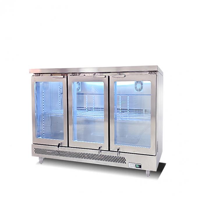 220W τριπλή γυαλιού ψύξη ανεμιστήρων ψυκτήρων 220V 50Hz ψυγείων πορτών εμπορική 1