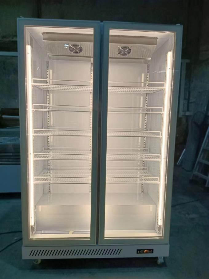 1000L εμπορικό ψυγείο γυάλινης πόρτας με ψυκτικό R290 0