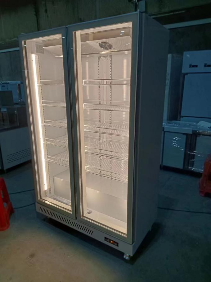 1000L εμπορικό ψυγείο γυάλινης πόρτας με ψυκτικό R290 1