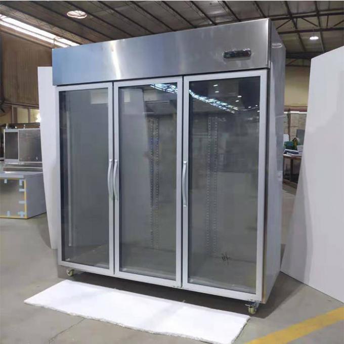 Αερόψυξη 650W 3 όρθιο ψυγείο πορτών γυαλιού πορτών 2