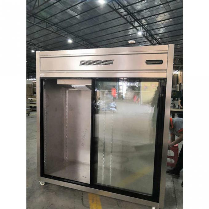 Γλιστρώντας γυαλιού ψυκτήρας ψυγείων πορτών 900W 1300L εμπορικός 0