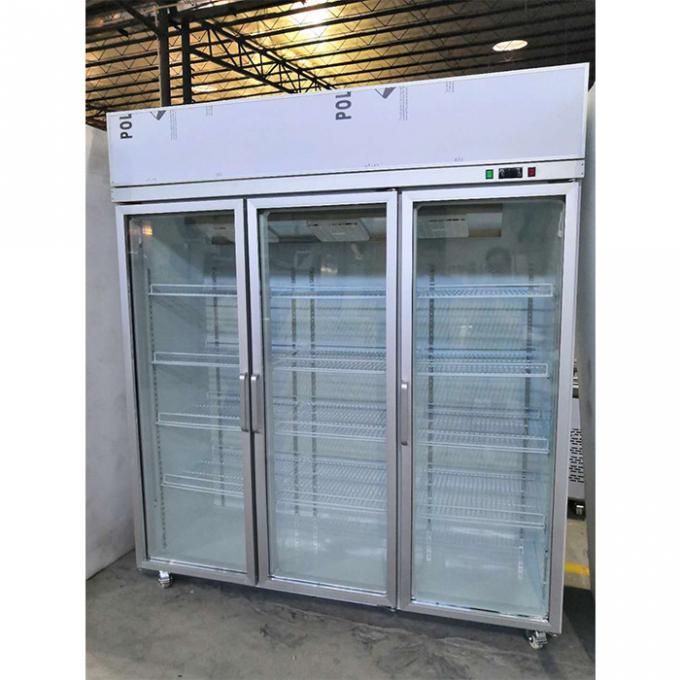 Διπλό ψυγείο πορτών γυαλιού στρώματος CE 600W εμπορικό 0