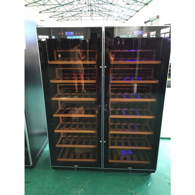Αρθρωμένη CE πόρτα 110 γυαλιού ψυγείο επίδειξης κρασιού μπουκαλιών 0