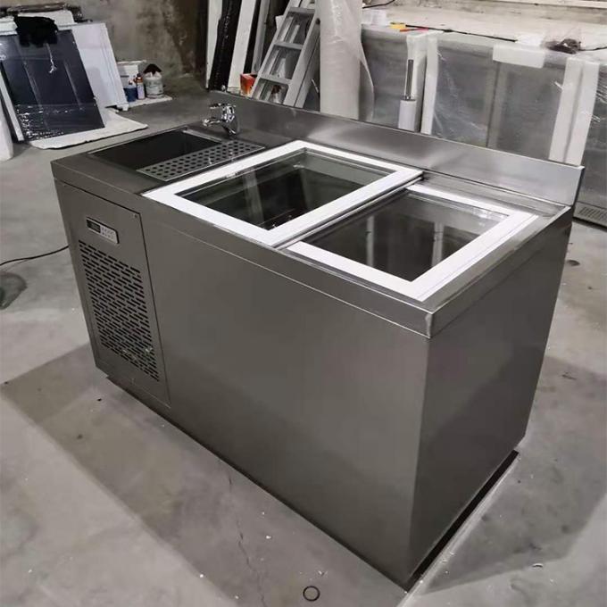 ψυγείο 1.5m 5ft SS Undercounter με τη συρόμενη πόρτα 0